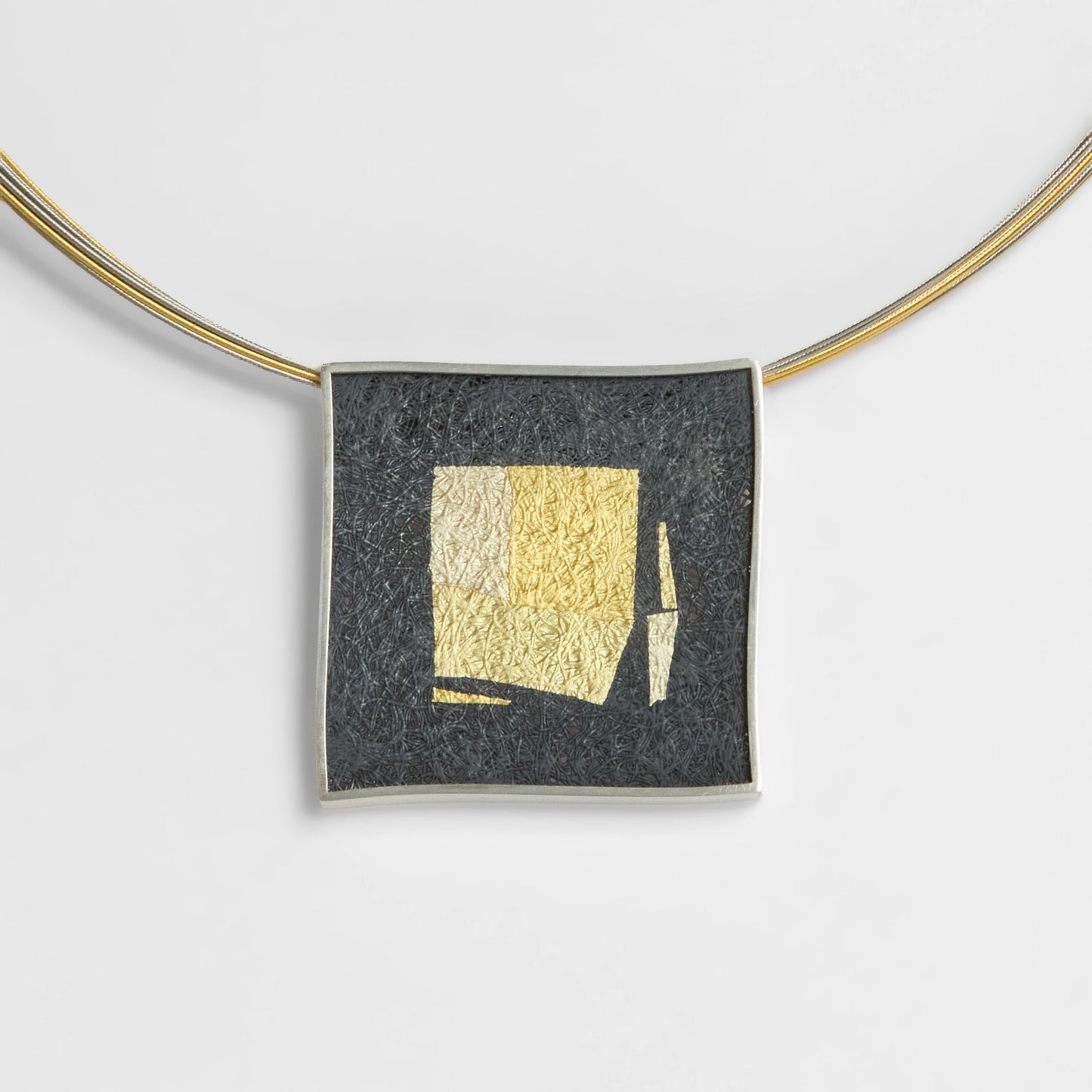 Abstract Blocks Square Pendant