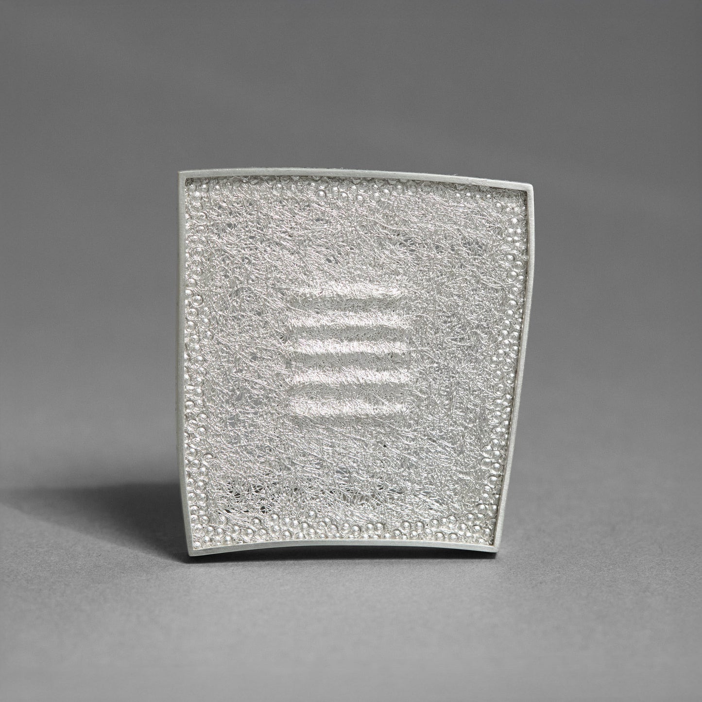 Brooch- Abstract pure silver