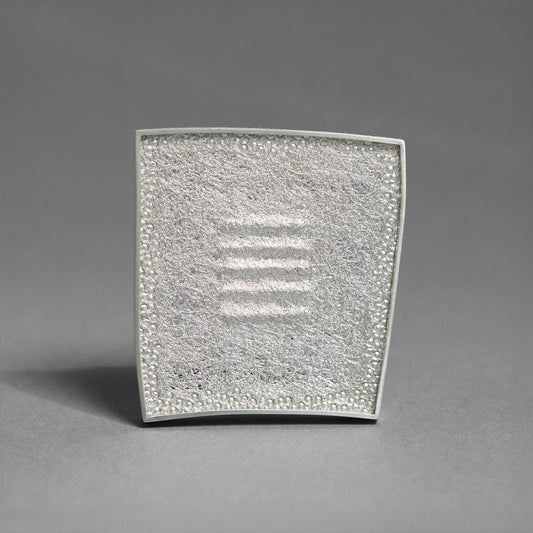 Brooch- Abstract pure silver